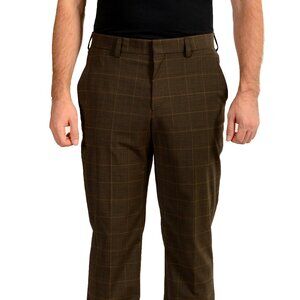 Hugo Boss Men's "Tom232X" Modern Fit Plaid Wool Dress Pants US 34R IT 50